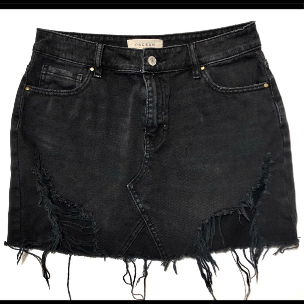 Black denim skirt from Pacsun